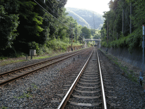 嵯峨野、トロッコ電車の写真